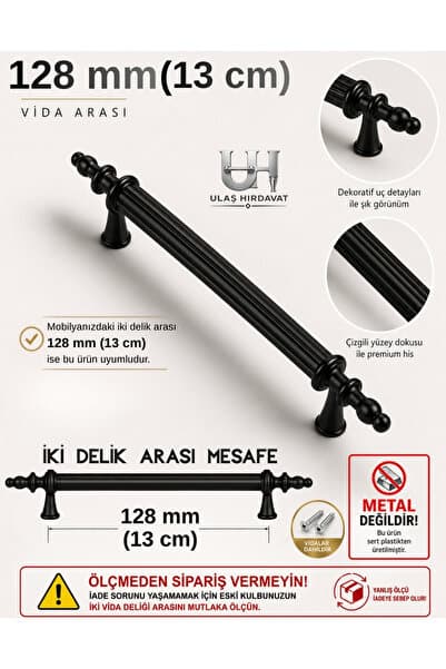 Lüx Dolap Çekmece Kulpu Kumru Kulp 1 Adet 128mm Mobilya Kulpları , Sert Plastik (Vidalar dahildir)