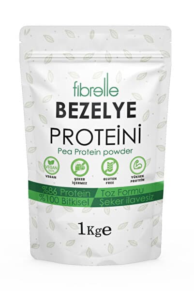 Fibrelle Bezelye Proteini Tozu 1 kg (Sade-Katkısız) - Vegan Bitkisel Protein / %85 Yüksek Protein / Sporcu Gıdası