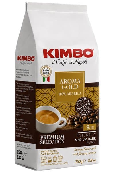 Kimbo Aroma Gold 100% Arabica Çekirdek Kahve (250 GR)