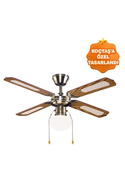 GOOD HOME Ahşap Kanat Tavan Vantilatörü 107 cm 1XE27