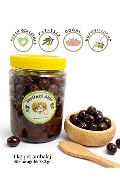 Zeytinci Abla Siyah Zeytin Organik (Yeni Sezon) Çevirme 1000 gr