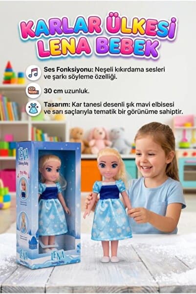 Tıfıl Toys Lena Snowy Baby Karlar Ülkesi Bebek - 30 cm Şarkı Söyleyen ve Kıkırdayan Fonksiyonel Oyuncak Bebek