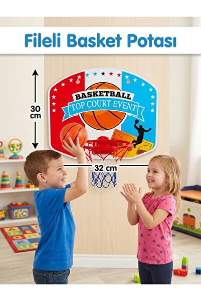 çınaroğlu avm Oyuncak Çocuk 32 cm basketbol potası toplu fileli basketbol öğreten eğitici basket çemberi