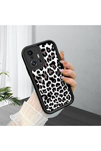 PATTERNOVA Mi 11T/Mi 11T Pro Uyumlu klasik siyah beyaz leopar desen kılıf, şık ve kullanışlı kaplama