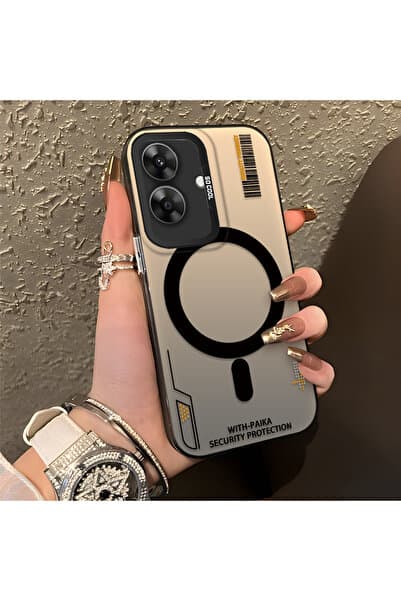 quırkshıeld Realme Note 60 Uyumlu Net basılı daire ve çizgi dekorlu günlük kullanım telefon koruyucu kılıfı