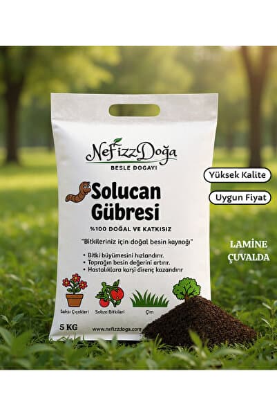 NeFizzDoğa %100 Doğal Solucan Gübresi -5kg (10 LT)