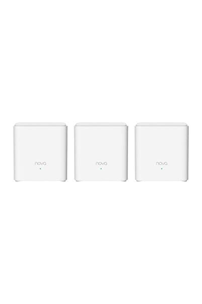 Tenda MX3 WiFi 6 AX1500 Mesh Sistem 3'lü Paket | Kesintisiz İnternet | 350m² Kapsama | 80 Cihaz Desteği | Gigabit Port