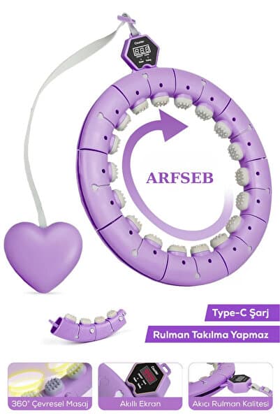 Arfseb Hula hoop Masaj Etkili Dijital Ekranlı Akıllı Bel İnceltme Çemberi