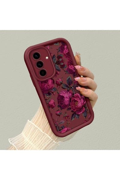 ARTISHELL Samsung Galaxy A56 Uyumlu Şık çiçek desenli, dayanıklı silikon telefon kılıfı