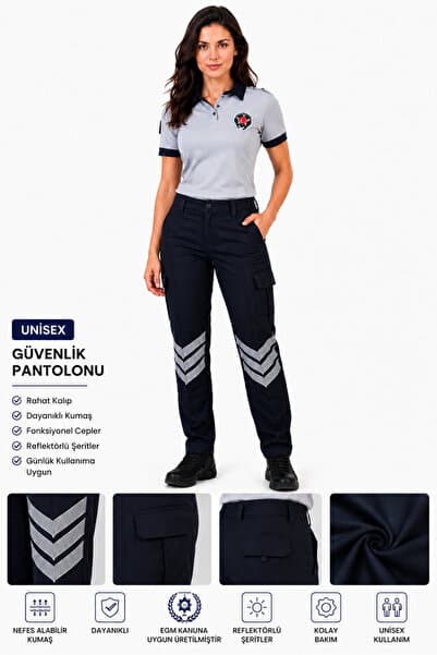 Raven Uniform Likralı Özel Güvenlik Pantolonu Yeni Tip Reflektörlü Ripstop Kumaş Esnek Kargo Cepli Mevzuata Uygun Erkek Kadın