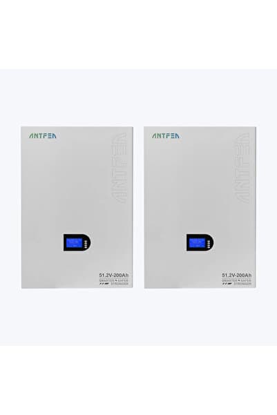 Antfea 51.2V 200Ah LiFePO4 Wall Batarya 2 Adet - 20.48 kWh