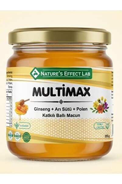 Natures Effect Lab MULTİMAX Ginseng +Arı Sütü+ Polen+ Katkılı Ballı Macun 255g