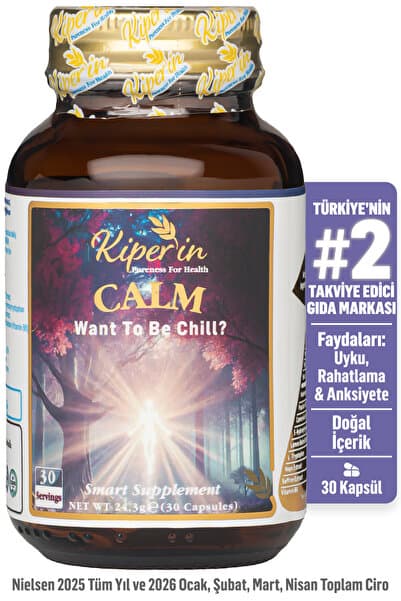 Calm ''Relax'' Passiflora, Safran, 5-HTP, Valerian, ... 9 İçerik (30 Günlük) | Akıllı Gıda Takviyesi