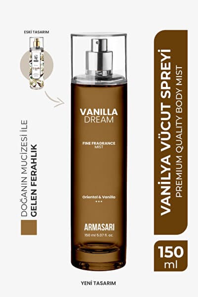 Armasari Vanilla Dream Parfümlü Kadın Vücut Spreyi Vücut Kokusu Vücut Misti Body Mist Spray 150ml