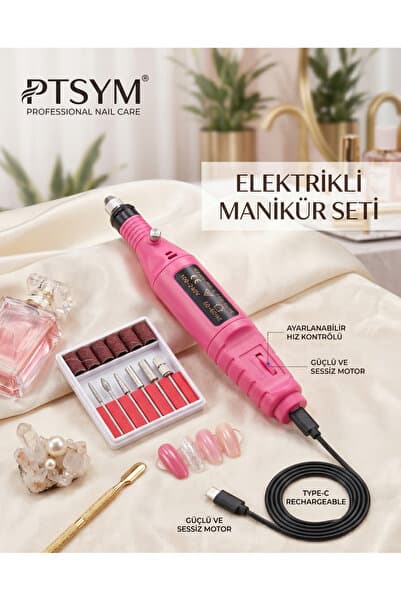 potasyum Elektrikli Tırnak Törpü Seti Manikür Pedikür Protez Tırnak Ayak Nasır Ve Tırnak Mantar Makinesi