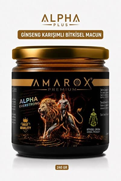 ALPHA EVERSTRONG Ginseng Atom Güç Amarox Premium Özel Karışımlı Bitkisel Macun Kavanoz (240 GR)