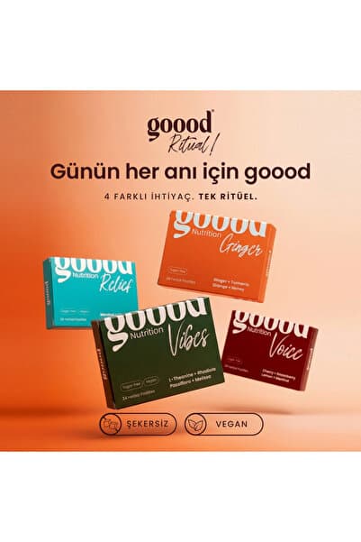 Goood Nutrition – 4’lü Ritual Box 4 Farklı Bitkisel Pastil (Vibes, Voice, Ginger, Relief) Toplam 96 Pastil