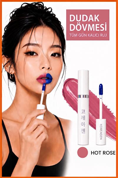 Koreagen Lip Stain Soyulabilir Ruj Kalıcı Dudak Dövmesi Bulaşmayan Dudak Renklendirici 6-12 Saat Kalıcı Peel Off Lip Tint