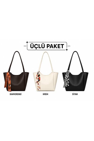 Judour Bags Kadın Fularlı Fermuarlı Kapamalı Shopper El Ve Omuz Çantası