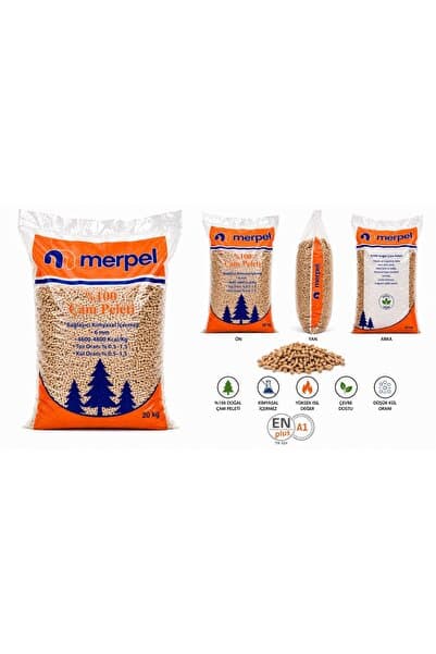 MERPELPELET MERPEL %100 DOĞAL ÇAM PELETİ 6 MM 20. KG