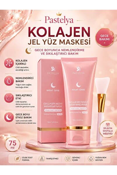 Pastelya Soyulabilir Kolajen Jel Yüz Maskesi 75 ml – Cam Gibi Parlak Cilt Maskesi