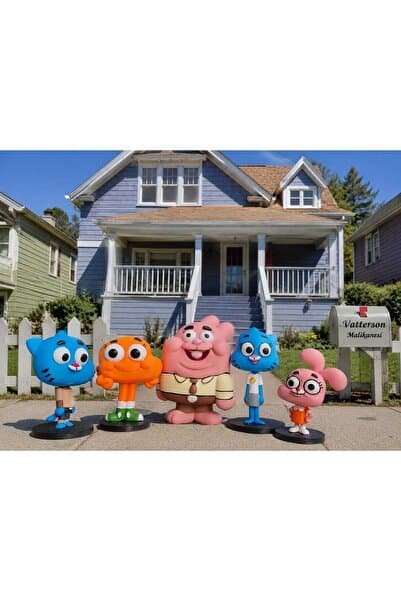 EFSeR ATÖLYE Gumball Watterson Ailesi Dekor Figür