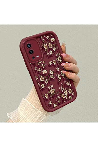 SLIMFELT Oppo A55 4G Uyumlu Yüksek Kaliteli Retro Çiçek Desenli Silikon Telefon Kılıfı, Şık Koruyucu Kapak
