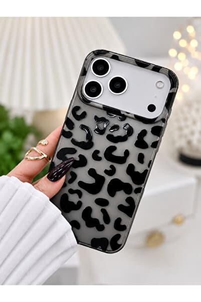 Go Aksesuar Iphone 17 Promax Uyumlu Darbe Önleyici Mat Şeffaf Baskılı Silikon Kılıf