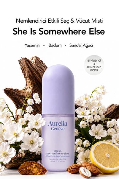 Aurelia Genève Hydrating Hair & Body Mist She Is Somewhere Else - Nemlendirici Etkili Saç & Vücut Misti - Beyaz Çiç