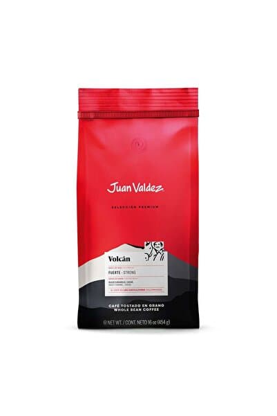 JUAN VALDEZ Volcan Espresso Çekirdek Kahve 454gr, Koyu Kavrulmuş Kolombiya Kahvesi