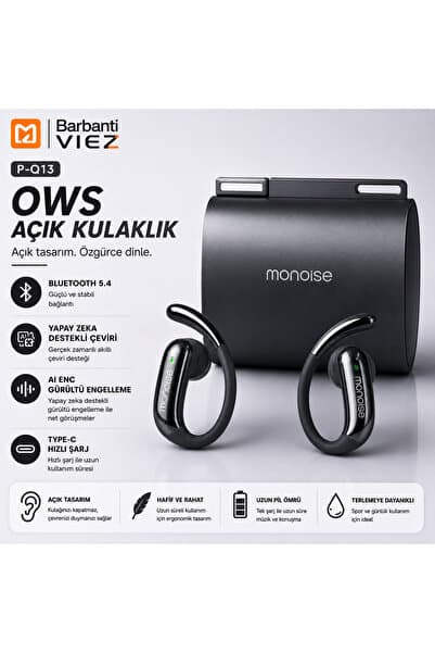 Barbanti Monoise P-Q13 Akıllı dil Çevirici kulaklık– 53 Dil Destekli, Taşınabilir ve Şık Tasarım
