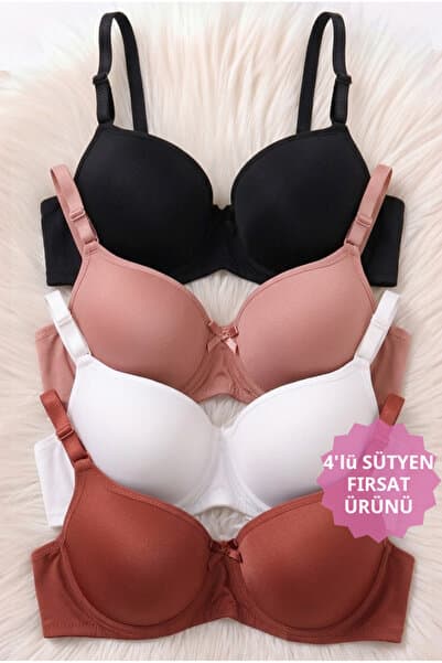 CHOCHO Kadın Telli Dolgusuz 4'lü Sütyen Takımı