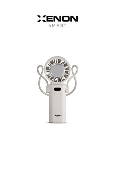 Xenon Smart Peltier Buz Soğutmalı El Vantilatörü | 100 Kademe, 3600mAh, 8300 RPM, USB-C, Askılı (Beyaz-X6111)