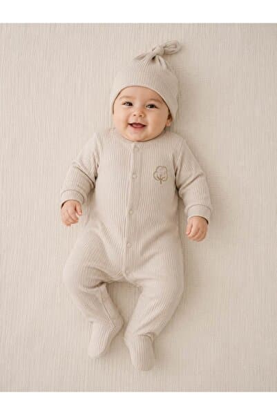 Gubi Kids %100 Pamuk Yeni Doğan Bereli Bebek Tulum