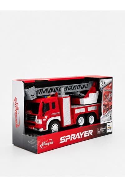 Hişan toys 1:16 Su Püskürtmeli Sürtmeli İtfaiye Arabası - Merdivenli Oyuncak Kamyon (3+ Yaş)