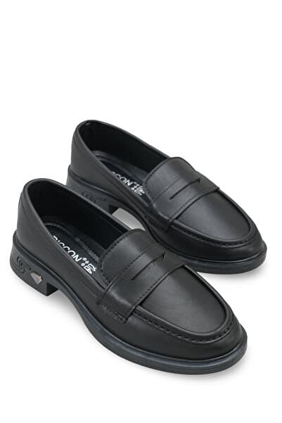 Riccon Mylmadia Kadın Loafer 0012665 Siyah Cilt