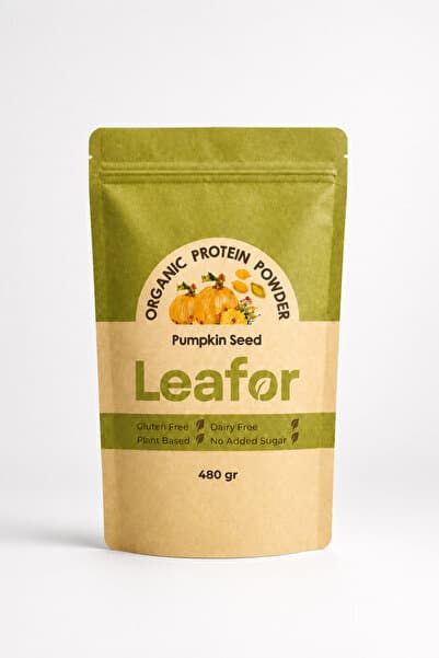 Leafor Organik Kabak Çekirdeği Protein Tozu | Bitkisel, Glutensiz, Vegan ve Katkısız