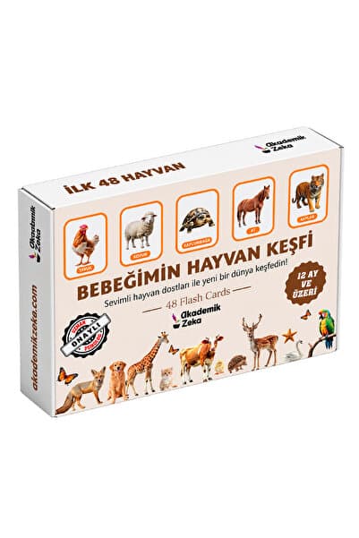akademik zeka Bebeğimin Hayvan Keşfi Zeka Kartları