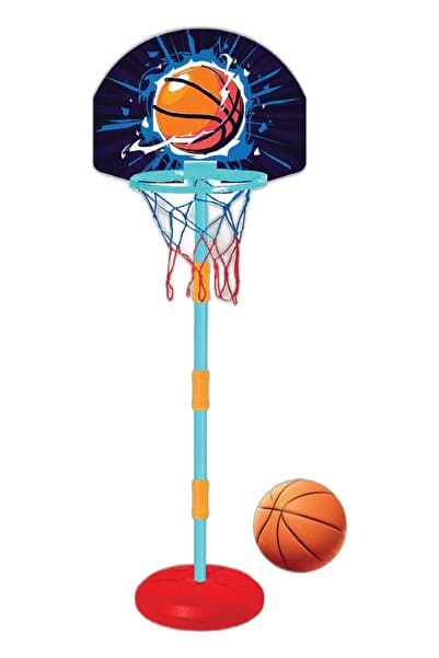 OGLO Basketbol Potası Seti Top Dahil — Yükseklik Ayarlı Ayaklı Çocuk Oyuncak Basket Potası, Ev Bahçe 3+ Yaş