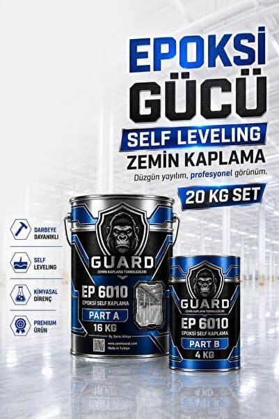 SARAS KİMYA GUARD Premium Epoksi Self Leveling Zemin Kaplama - Balkon, Teras, Otopark, Atölye gibi Tüm Zeminlerini Kaplayın