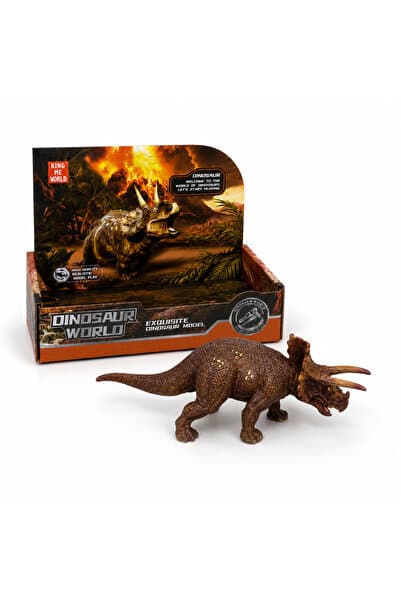 FUNNIGO Styracosaurus Dinozor Figürü - Gerçekçi Boynuzlu Dinazor Oyuncak Modeli