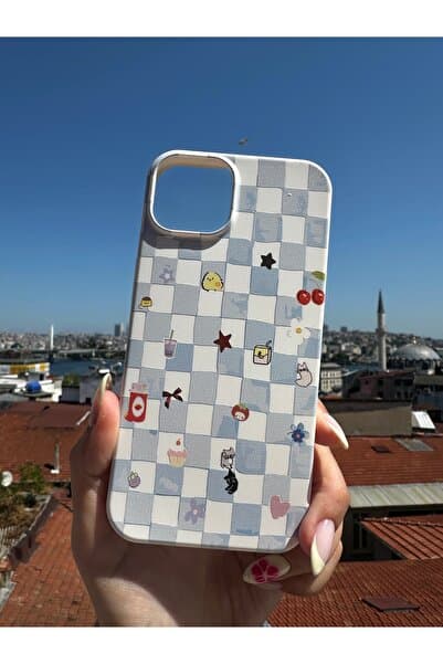 Mobildizayn iPhone 15 Uyumlu Baskılı Beyaz Renkli Telefon Kılıfı K321