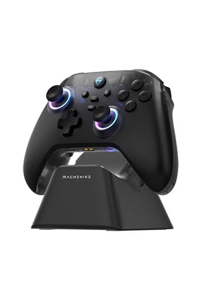 Machenike G3V2 Tri Modlu Kablosuz Oyun Kolu Hall Effect Joystick Şarj Standlı Siyah