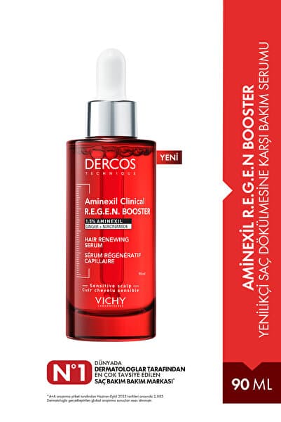 Vichy Dercos R.E.G.E.N. Booster Yenilikçi Saç Dökülmesine Karşı Bakım Serumu 90 ml