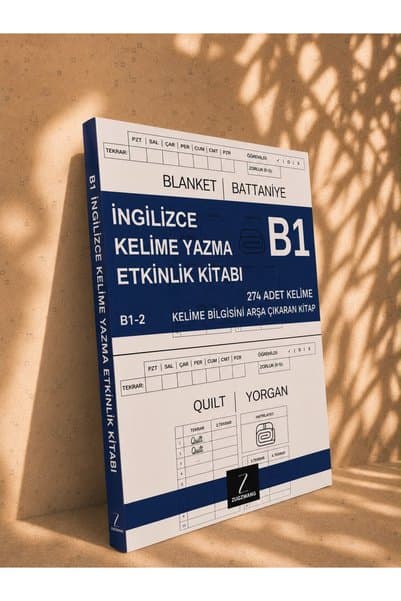 ZUGZWANG B1 İngilizce Takip Sistemli Kelime Yazma Kitabı | Analizli Kalıcı Kelime Öğrenim Kitabı İngilizce Öğreten B1