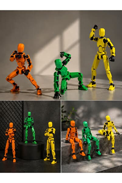tinylab 3d 3D Dummy 13 Figür Hareketli Pozlanabilir Koleksiyon Modeli 3’lü set Versiyon 3 Stand Eller Ve Kılıçla