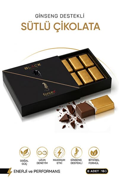 ALPHA EVERSTRONG Black Ginseng Sütlü Çikolata ( 12gr x 10 x 8