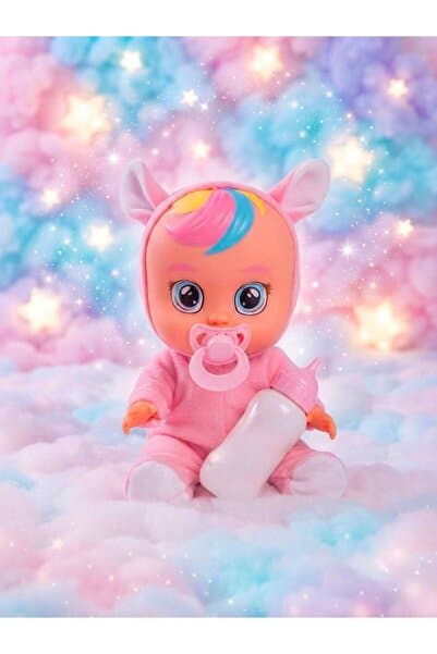 Tıfıl Toys Pembe Kostümlü Ağlayan Ve Konuşan Et Bebek Emzikli ve Biberonlu İnteraktif Oyuncak Bebek
