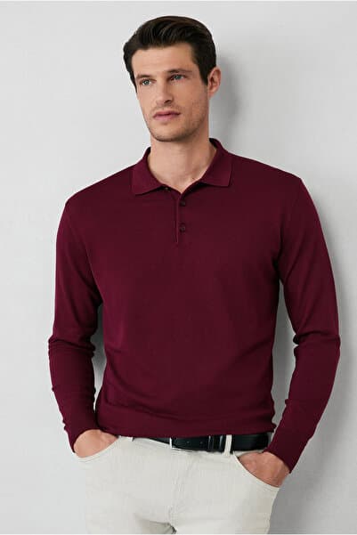 Kiğılı Regular Fit Düğmeli Polo Yaka Triko Kazak
