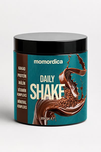 MOMORDİCA Daily Shake Ara Öğün Tozu - 200 gr (Kakao Tozu, Protein, İnülin, 9 Vitamin, 5 Mineral)